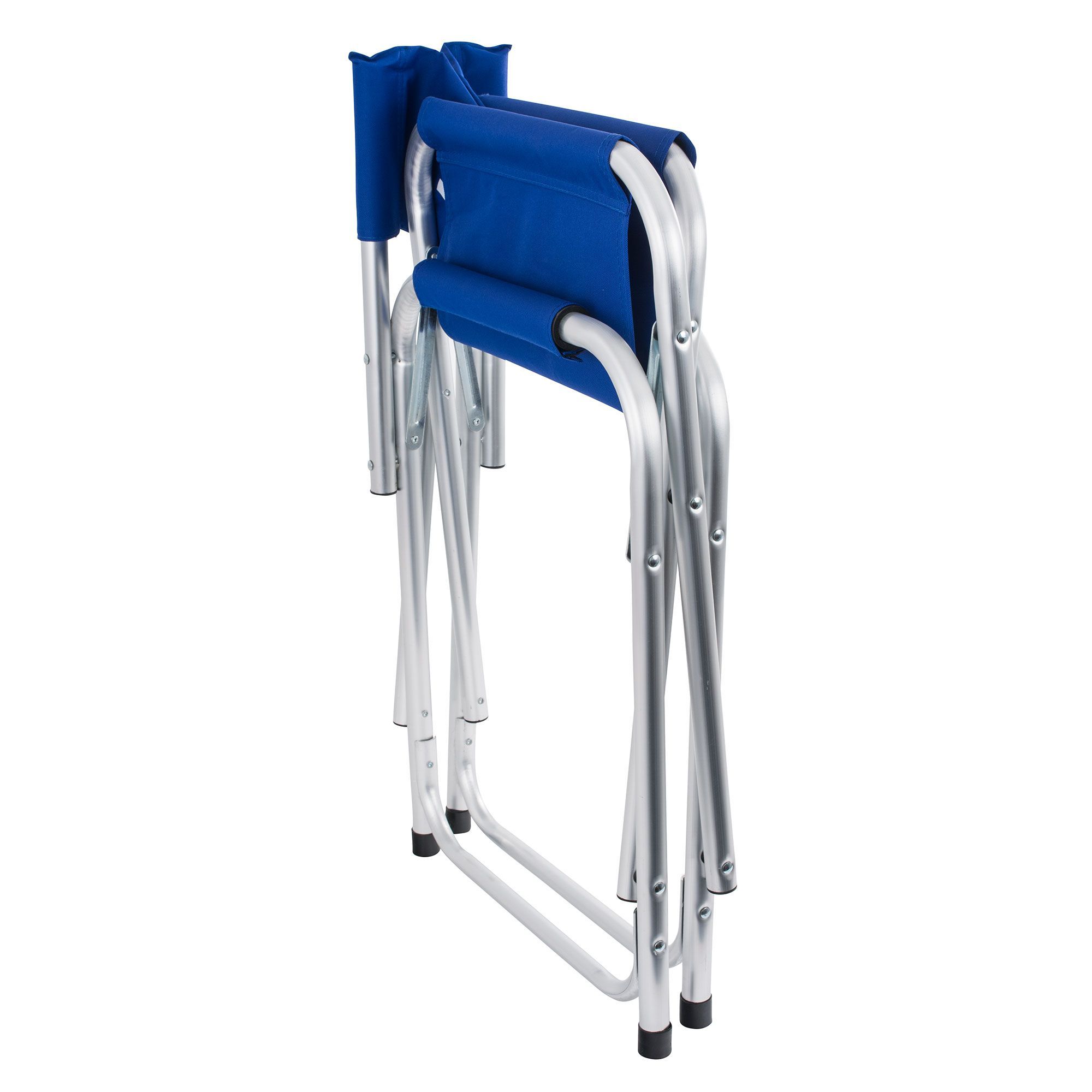 Folding mechanism of blue chair